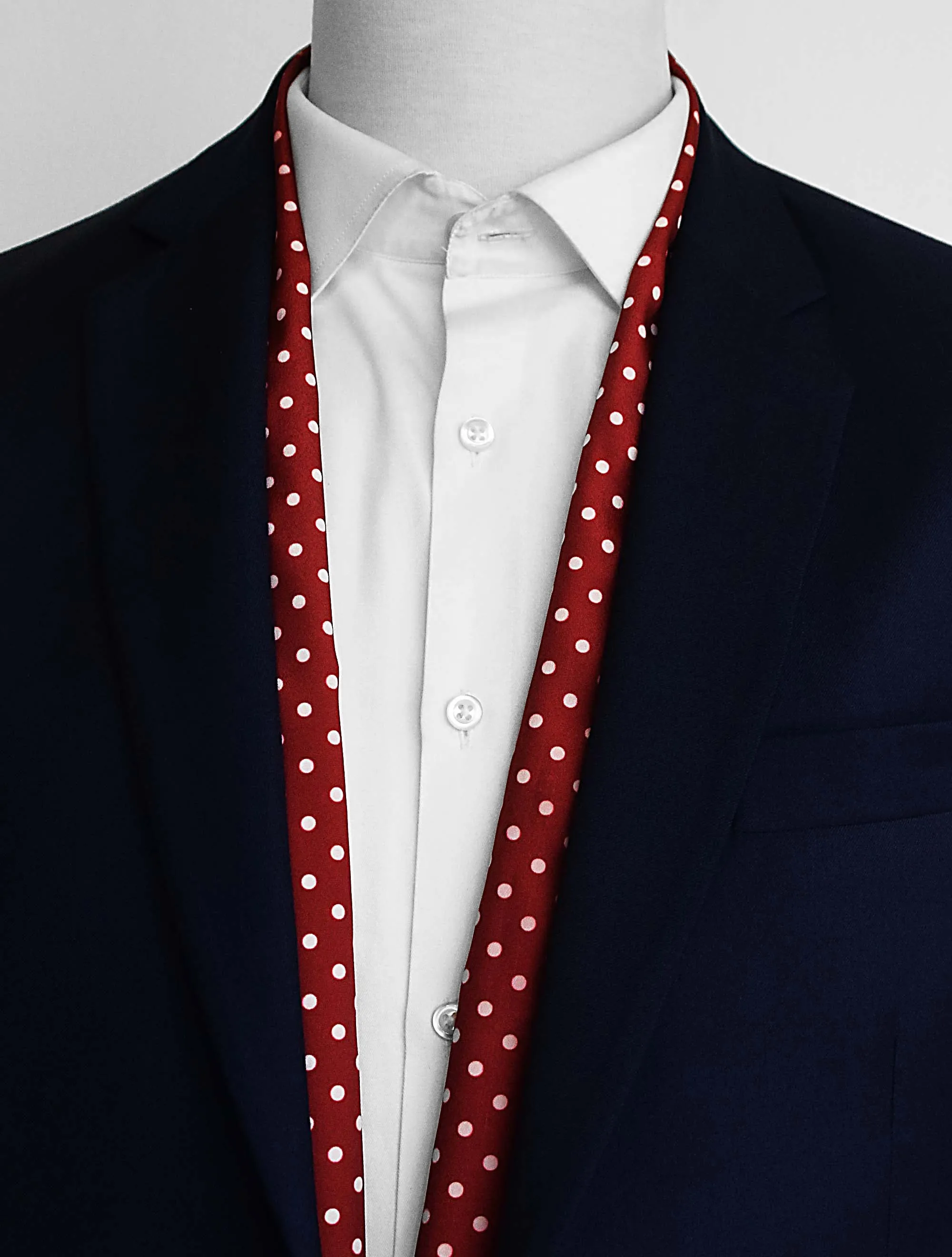 Maroon Mini Dot Polka - Silk Men Scarves