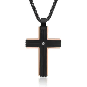 Men's Christian Necklace <br> Double Cross