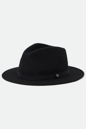 Messer Packable Fedora - Black / Black