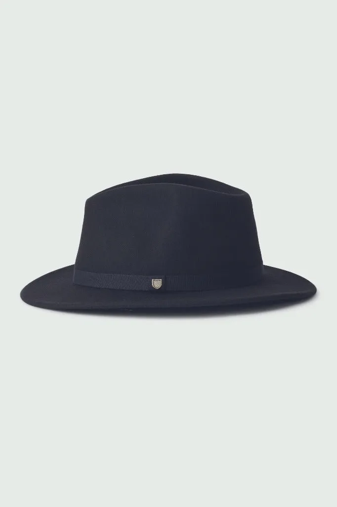 Messer Packable Fedora - Black / Black