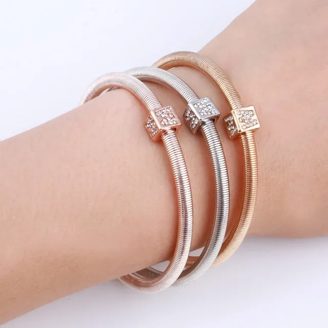 New! 3 Bracelets with Bangles - Free Shipping Anywhere In North America. Please allow 2-4 weeks for delivery