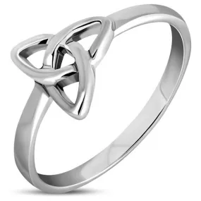 Plain Solid Sterling Silver Celtic Trinity Knot Ring