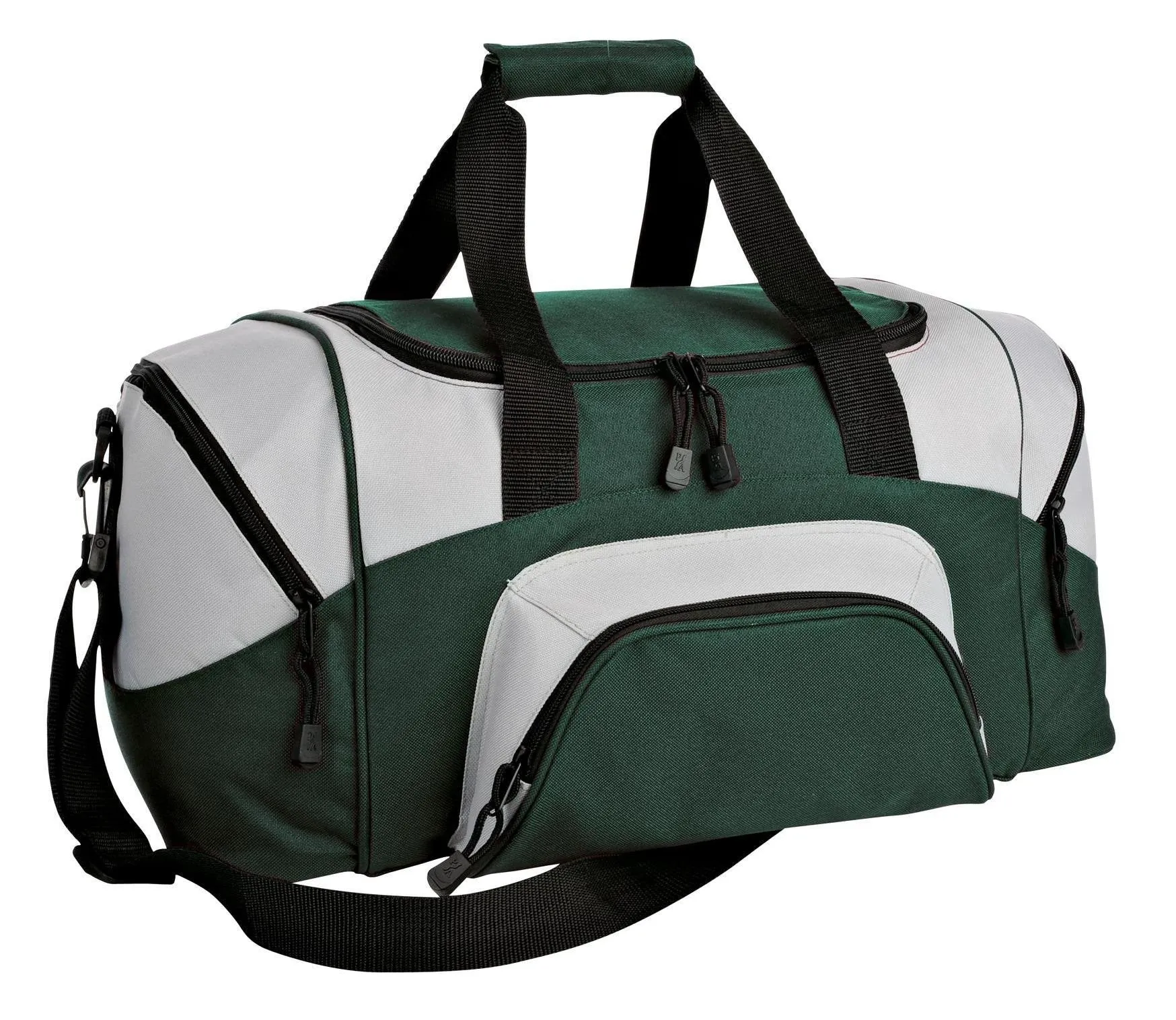 Poly Colorblock Small Sport Duffel With Zippered Pockets