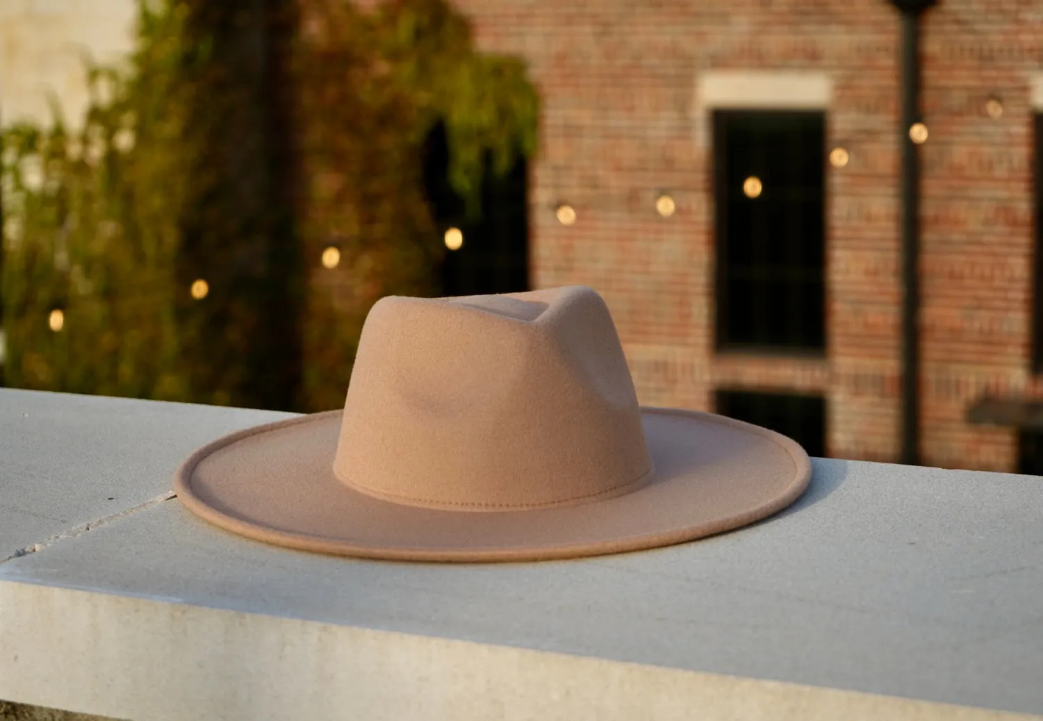 Savannah Wide Brim Fedora - Khaki