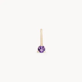 serendipity february birthstone charm - 10k yellow gold, amythest