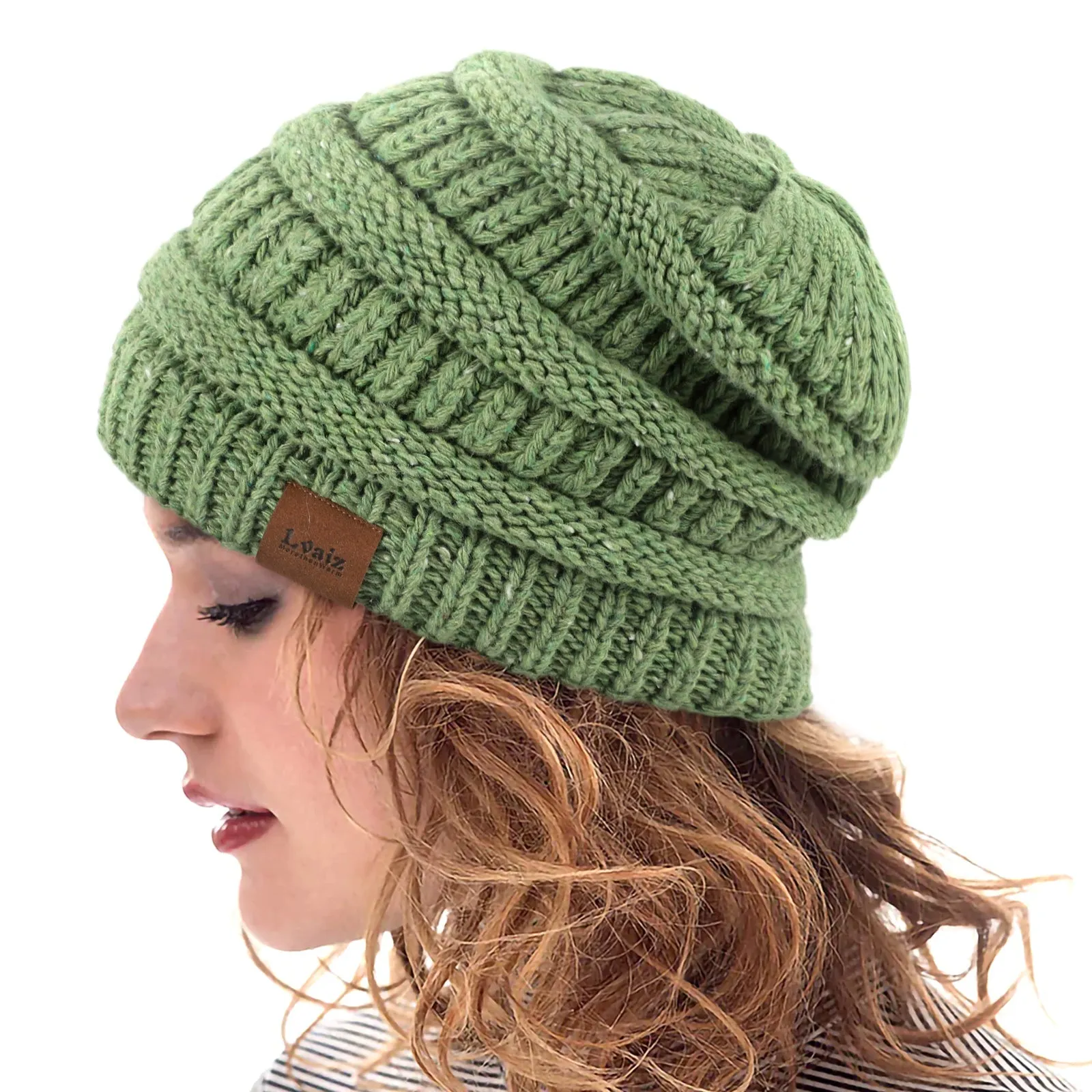 Silky Knitted Satin Lined Beanie Hats