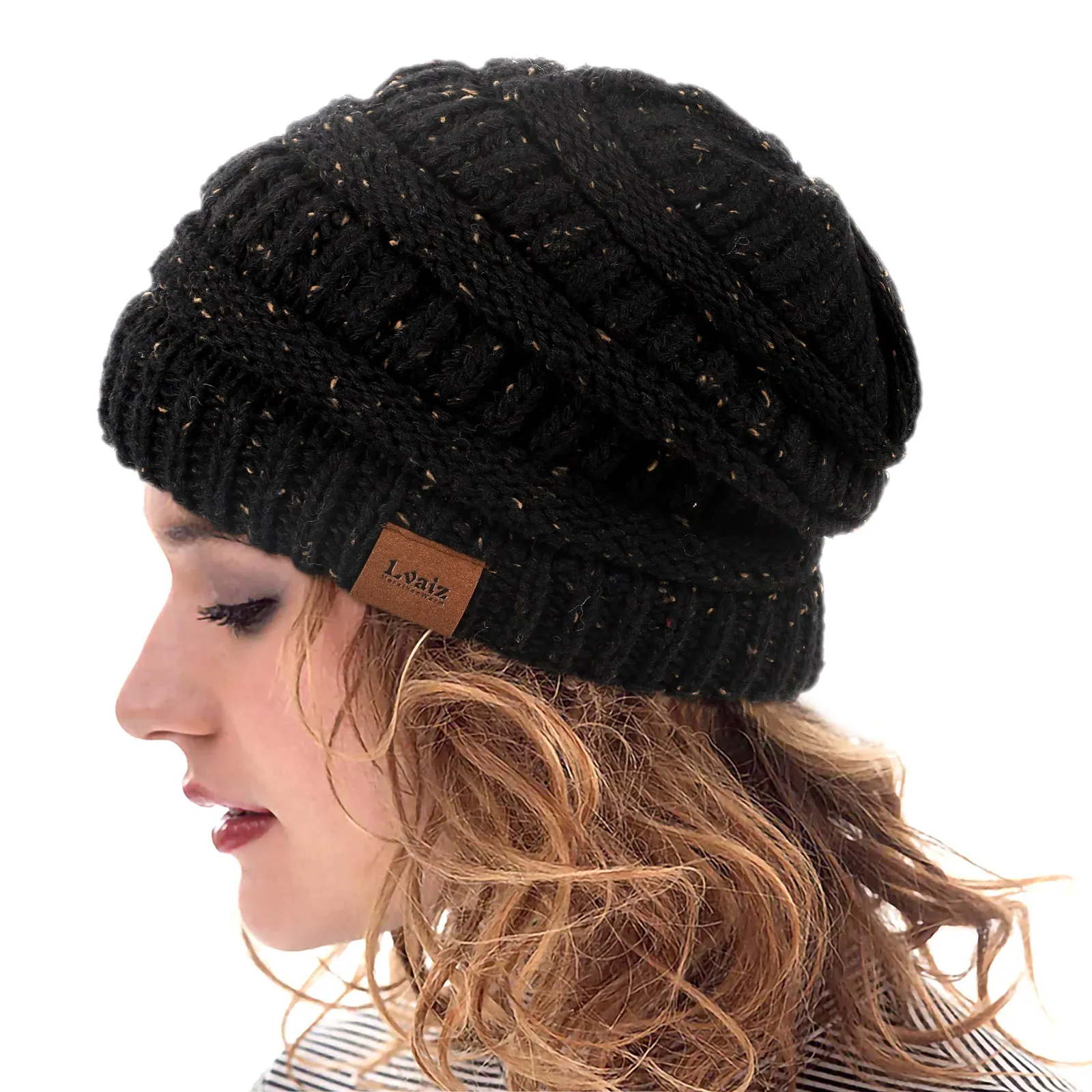 Silky Knitted Satin Lined Beanie Hats