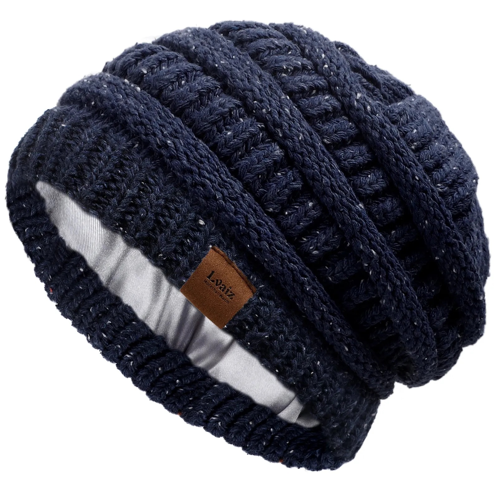 Silky Knitted Satin Lined Beanie Hats