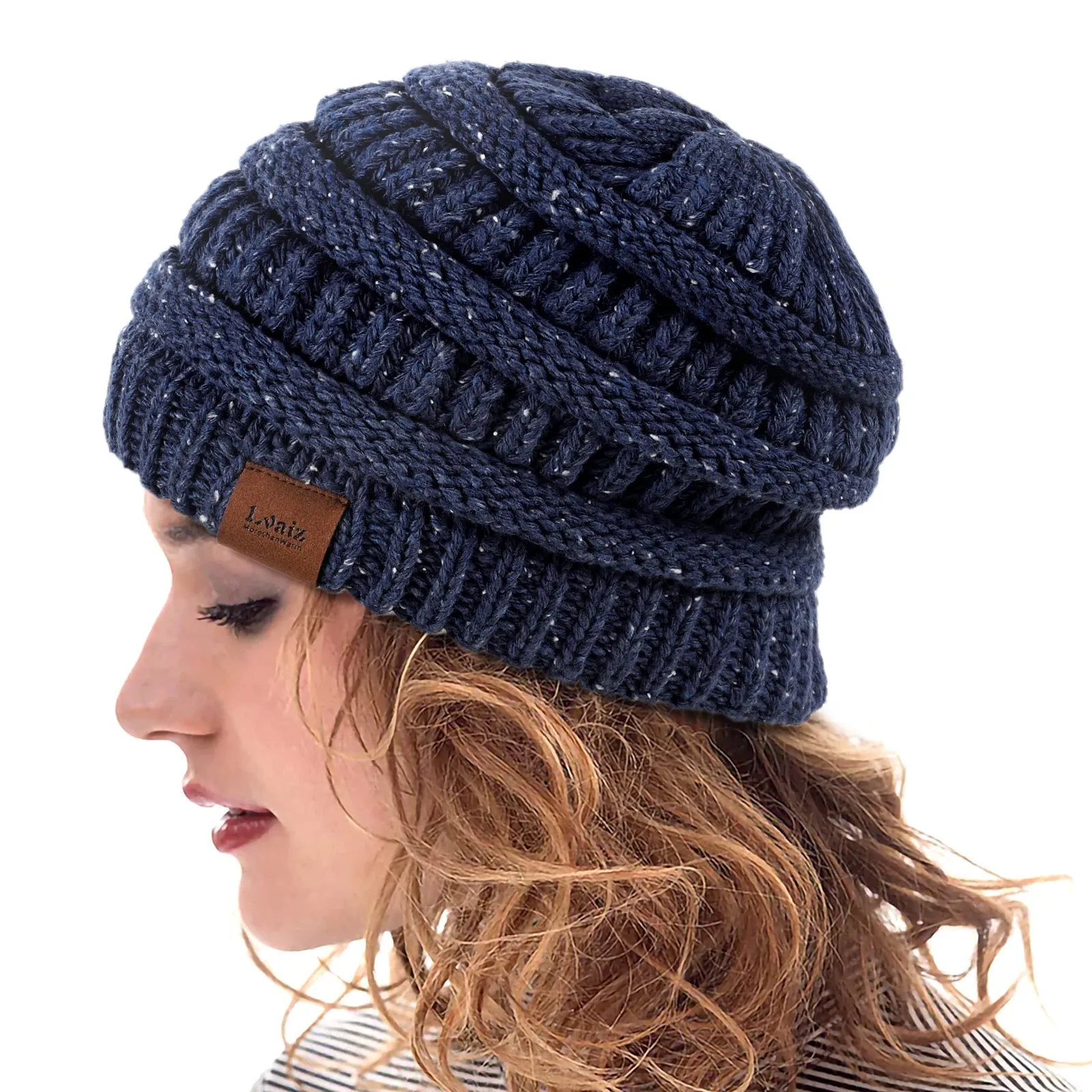 Silky Knitted Satin Lined Beanie Hats