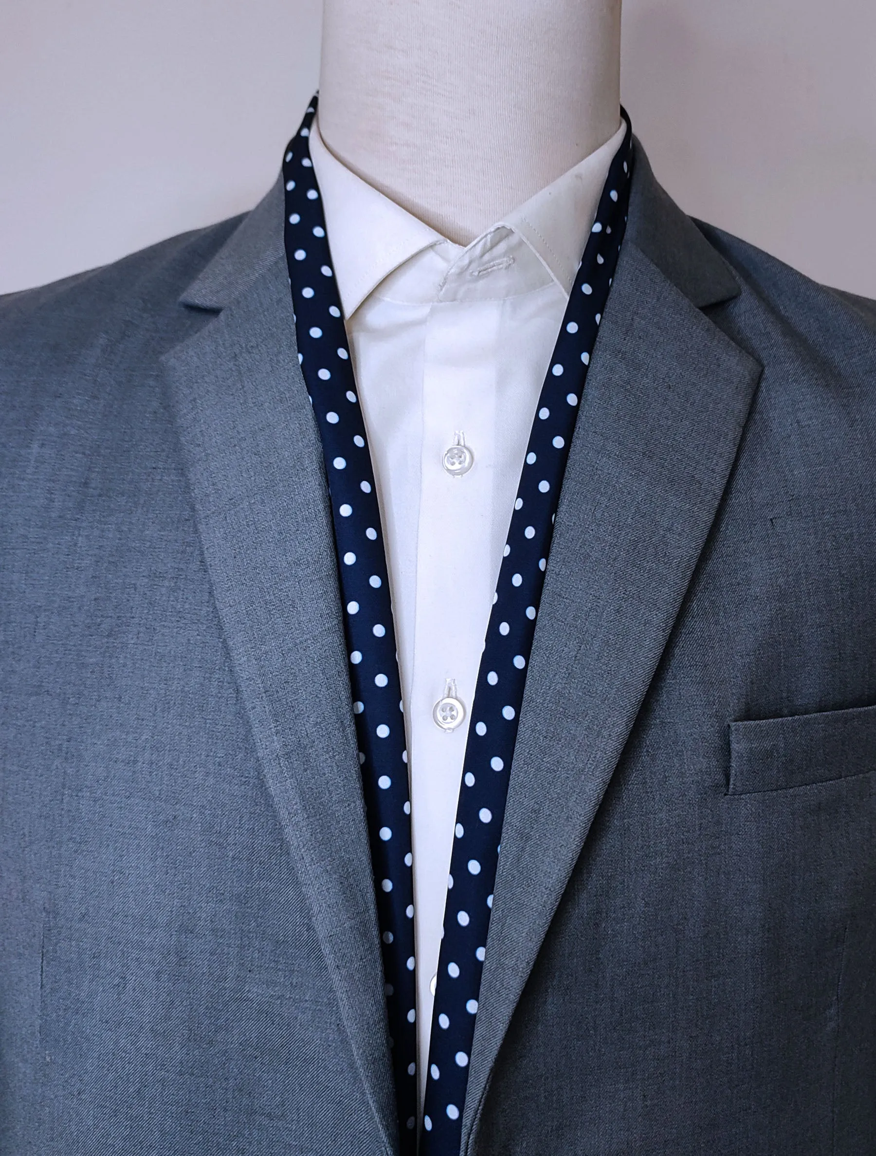 STARRY BLUE NIGHT POLKA DOTS - SILk men scarves