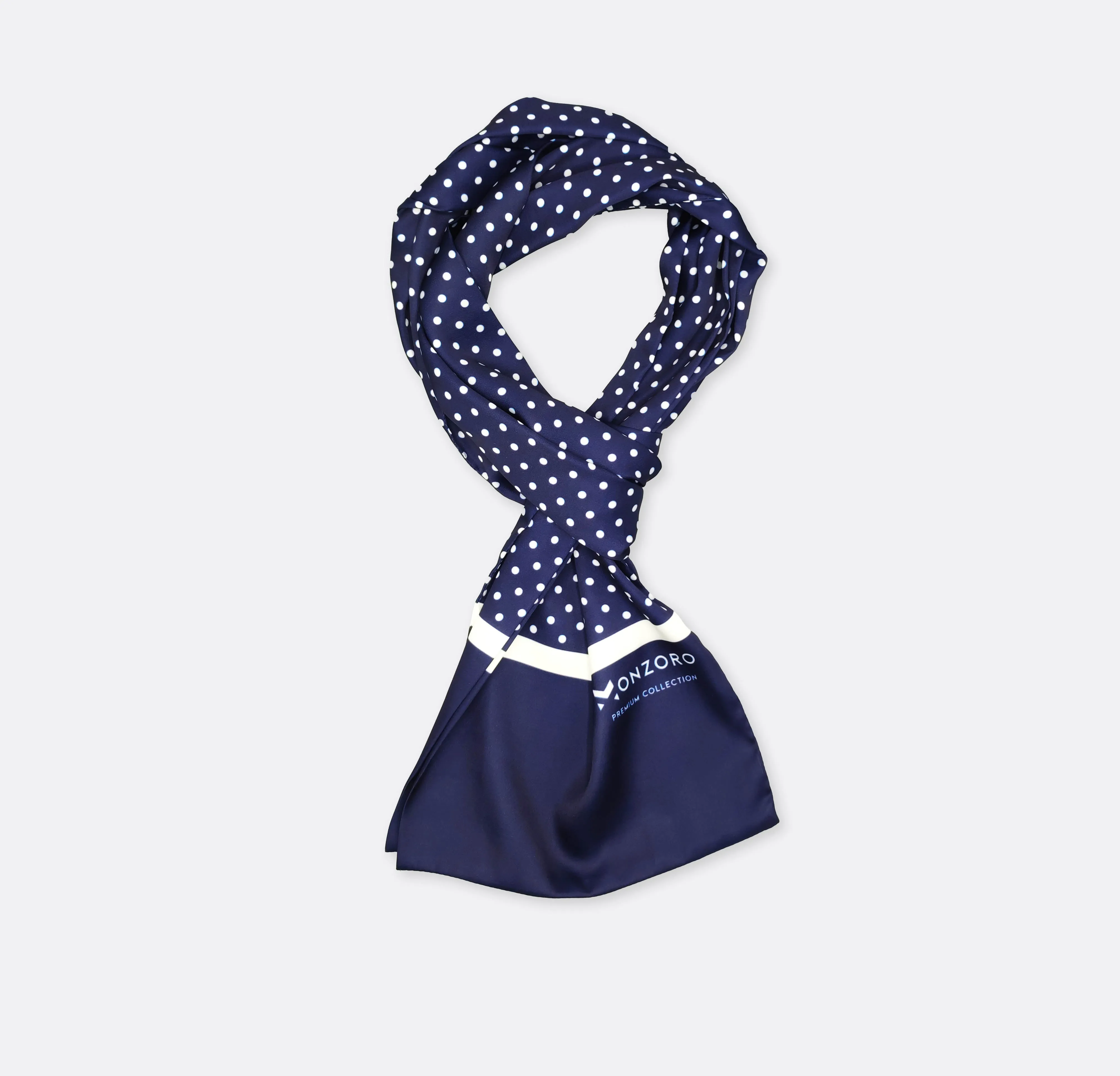 STARRY BLUE NIGHT POLKA DOTS - SILk men scarves