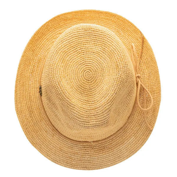 Sun 'N' Sand - Sophie Fine Raffia Snap Brim Fedora Hat