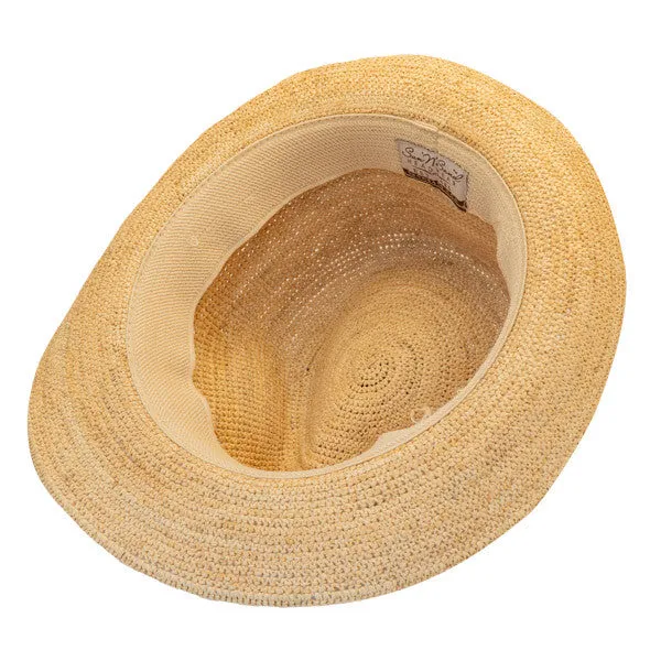 Sun 'N' Sand - Sophie Fine Raffia Snap Brim Fedora Hat