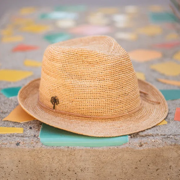 Sun 'N' Sand - Sophie Fine Raffia Snap Brim Fedora Hat