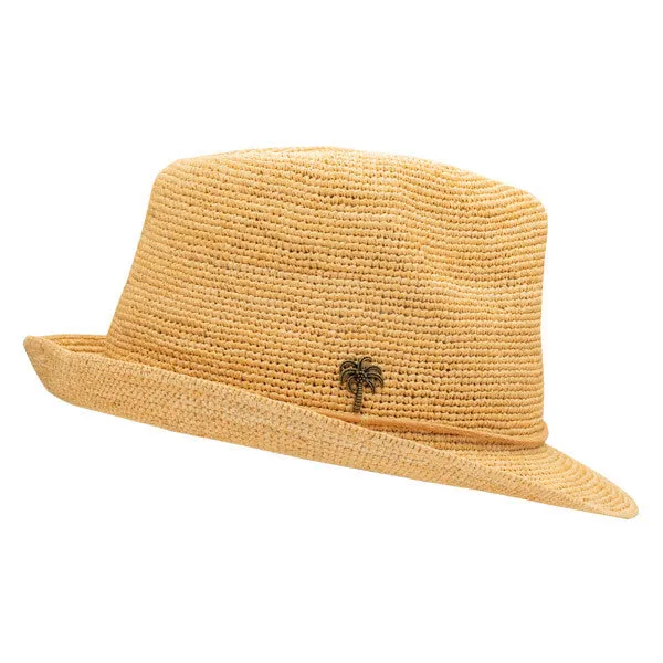 Sun 'N' Sand - Sophie Fine Raffia Snap Brim Fedora Hat