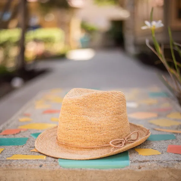 Sun 'N' Sand - Sophie Fine Raffia Snap Brim Fedora Hat