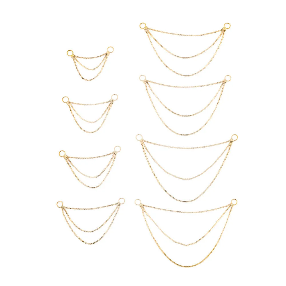 Tilum 14kt Yellow Gold Triple Box Chain - Price Per 1