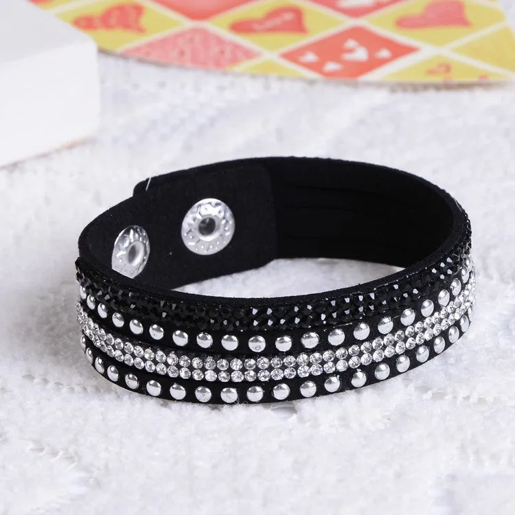 Women Fashion Leather Bracelet Charm Bracelet