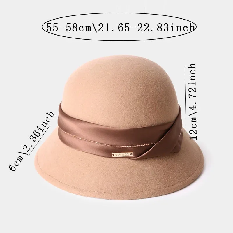 Wool Fisherman Fashionable Minimalist Bowl British Retro Hat